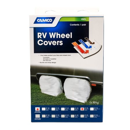 Camco COVER, WHEEL&TIRE PROTECTORS 36-39IN, ARCWH VINYL, SET OF 2 45325